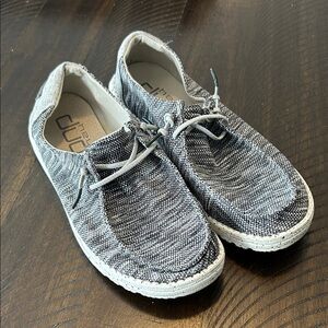 Hey Dude Women’s Black and Gray Wendy SOX Shoes Size 9